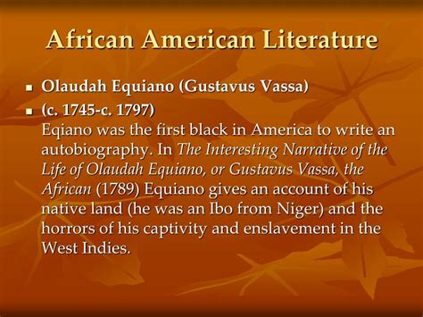 PPT - African American Literature PowerPoint Presentation, free ...