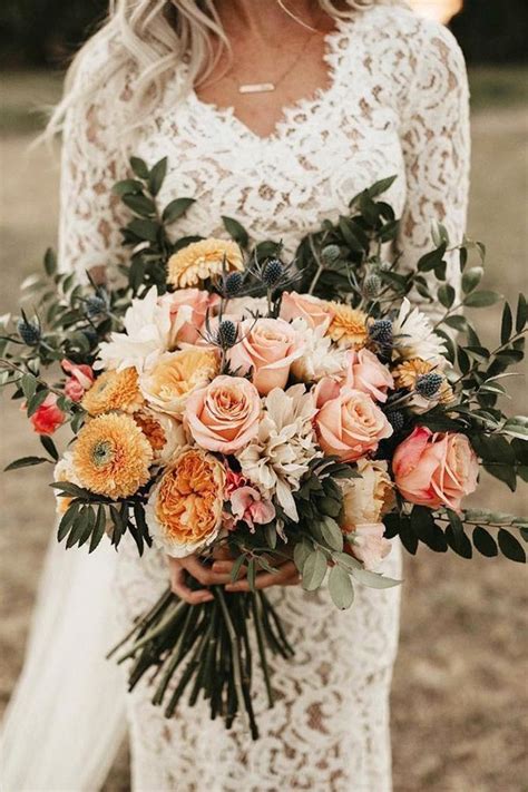 20 Rust Burnt Orange Fall Wedding Bouquets | Roses & Rings