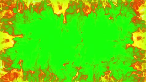 Green Screen Fire Frame Stock Video Footage for Free Download