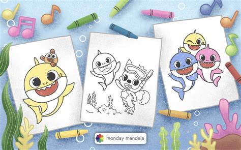 24 Baby Shark Coloring Pages (Free PDF Printables)