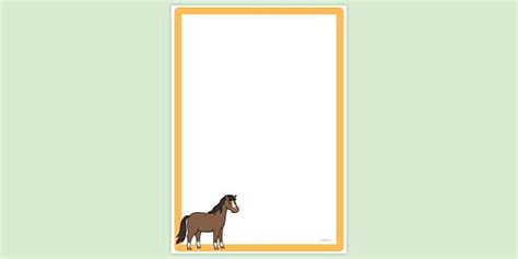 FREE! - Horse Page Border | Page Borders | Twinkl - Twinkl