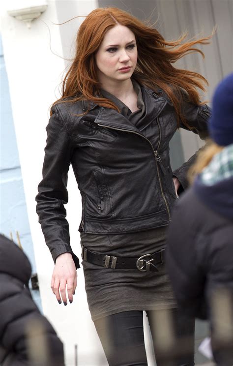 KAREN GILLAN at the Set of Doctor Who in Cardiff – HawtCelebs