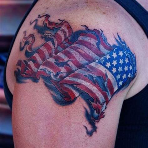 Tattered American Flag Tattoo Designs at Tattoo