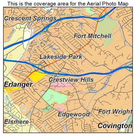 Aerial Photography Map of Crestview Hills, KY Kentucky