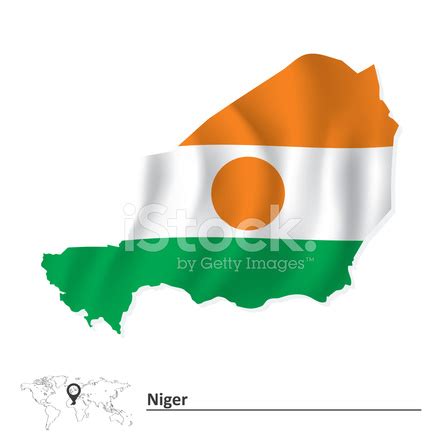 Map Of Niger With Flag Stock Photo | Royalty-Free | FreeImages