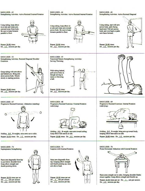 Shoulder Strengthening rehab exercises. Going to start doing these ...