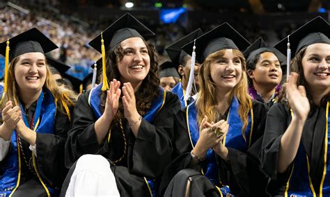 Photo | Graduates applauding at UCLA College commencement | UCLA