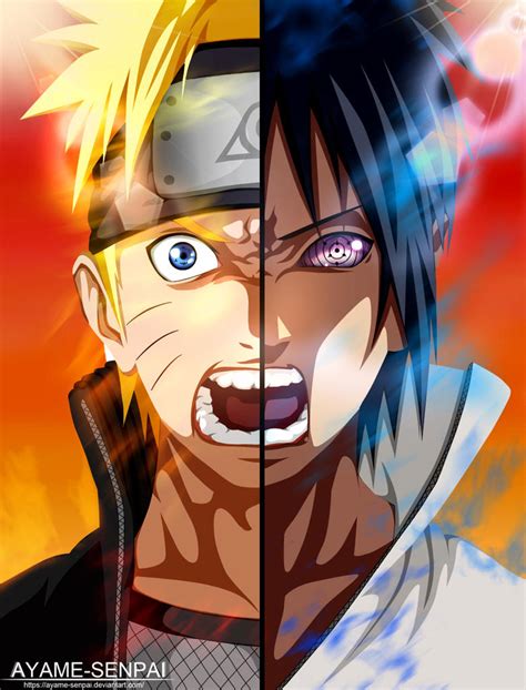 Sasuke Uchiha Vs Naruto Uzumaki Shippuden Wallpaper