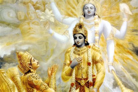 Krishna révèle Virat Roop à Arjuna dans la Bhagavad Gita Sur Mahabharat ...