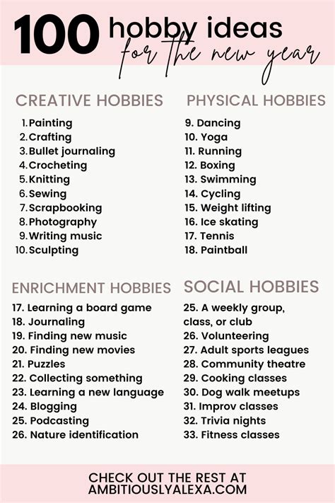 100 Hobby Ideas for Women Inspiration for 2022 | New things to learn ...