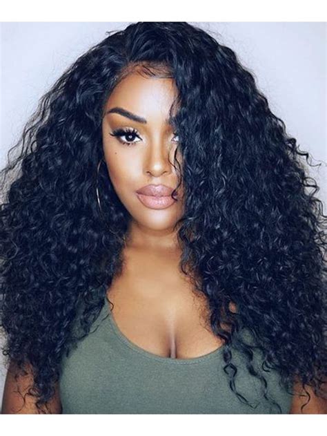 Loose Curly Lace Front Human Hair Wigs 250% High Density Lace Wigs