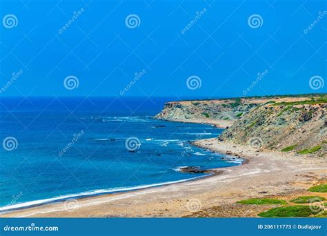 Lara beach on Cyprus stock image. Image of peninsula - 206111773