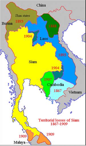 Kingdom of Siam before and after European Colonizations (18xx - 1909 ...