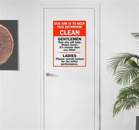 Bathroom Door Sticker - TenStickers