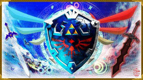 Legend of Zelda shield wallpaper, The Legend of Zelda, Master Sword ...