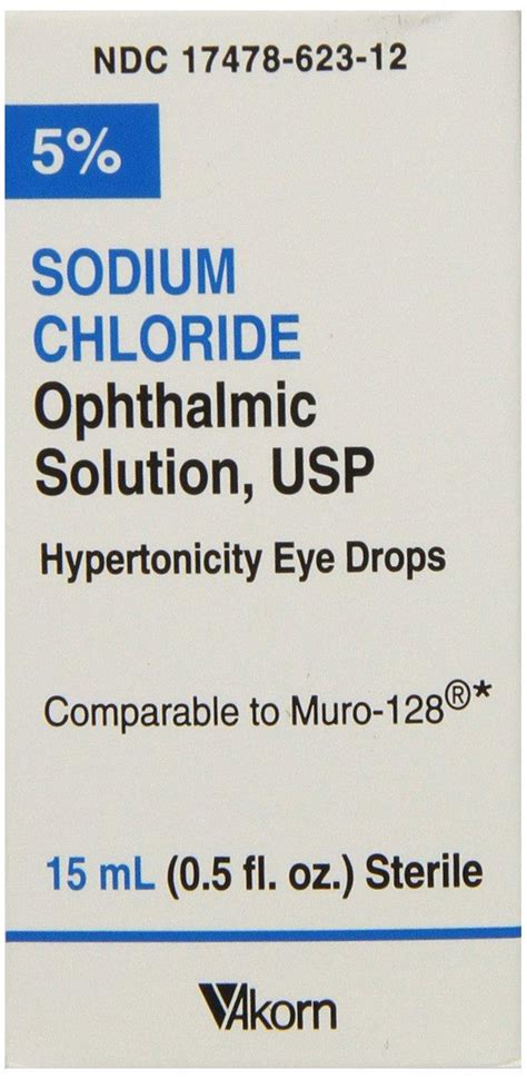 Sodium Chloride Ophthalmic Drops, 5%, 15mL, Pack of 3