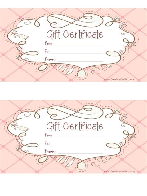 gift certificate templates to print for free 101 activity with ...