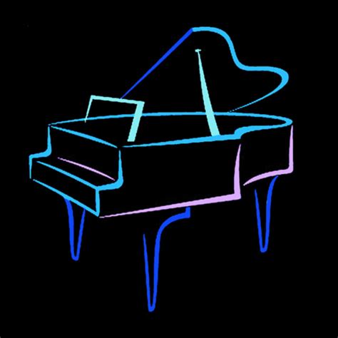 Blue Abstract Piano Digital Art by Thomas Dans - Pixels