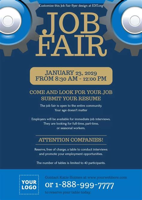 Create a Job Fair Flyer with Editable Templates