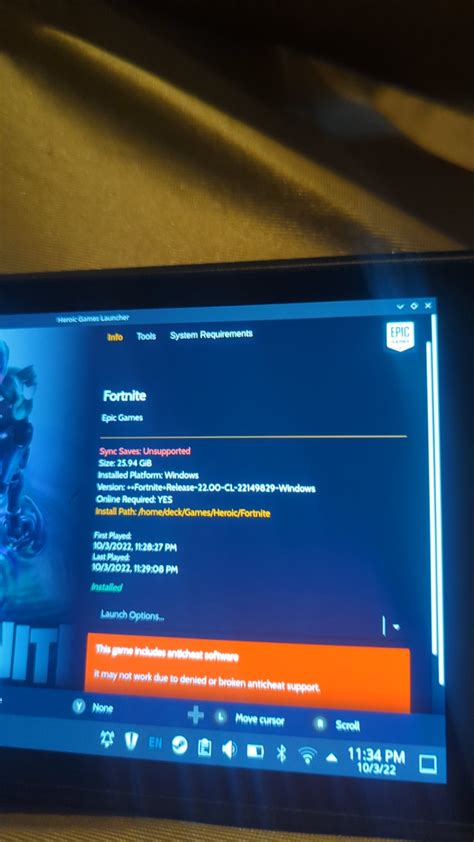 how do I get Fortnite working on steam deck through heroic launcher ...