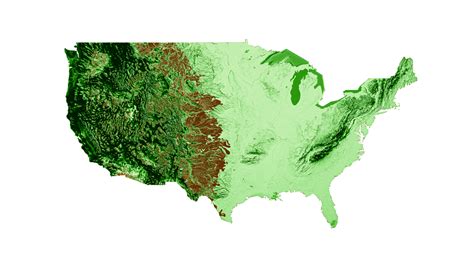 USA Topographic Map 3d realistic map Color 3d illustration 32726467 PNG