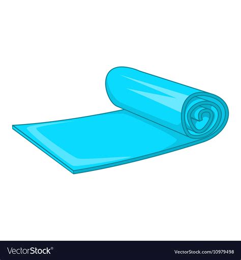 Yoga mat icon cartoon style Royalty Free Vector Image