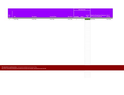 Excel Template: Risk Assessment Example & Template - Emerging from ...