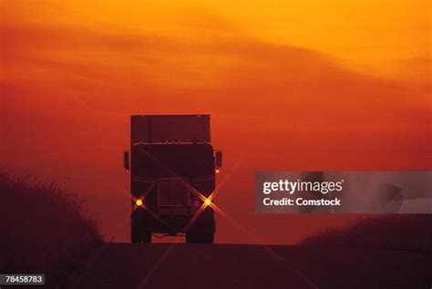 12 Semi Truck Horizon Silhouette Stock Photos, High-Res Pictures, and ...