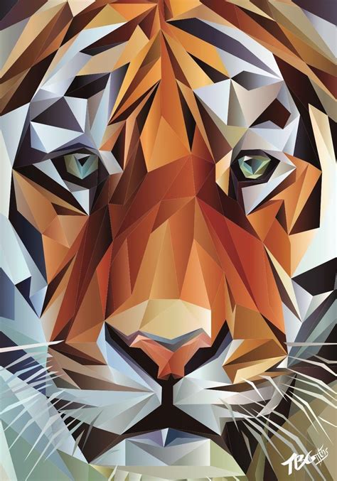 Tiger | Geometric art prints, Polygon art, Abstract geometric art