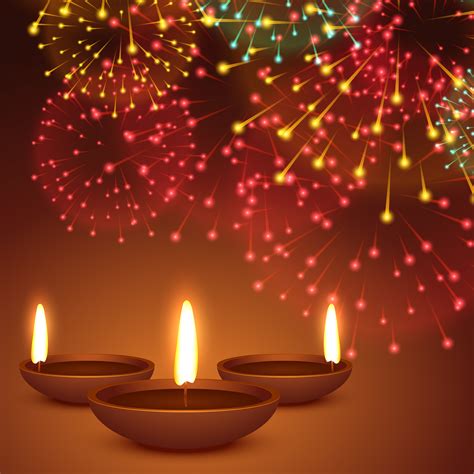 fireworks background with diwali diya - Download Free Vector Art, Stock ...