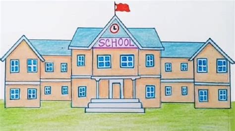 Sketsa Gambar Gedung Sekolah Sma Negeri 1 - IMAGESEE