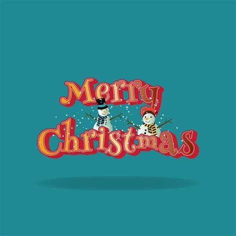 Merry christmas text design vector illustration 14004327 Vector Art at ...