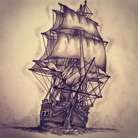 Touched up this ship tattoo s… | Tattoo Art / Sketches - All Pieces and ...