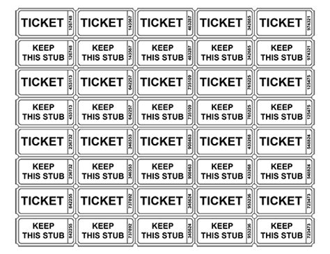 Free Printable Raffle Ticket Templates - Blank Downloadable PDFs