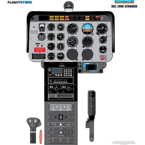 Bell 206B Helicopter Cockpit Poster