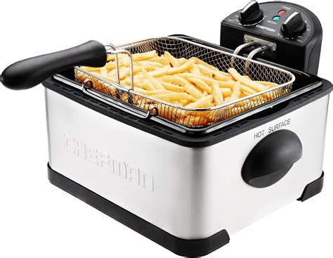 Chefman Friteuse avec panier passoire 4,5 litres XL Jumbo taille ...