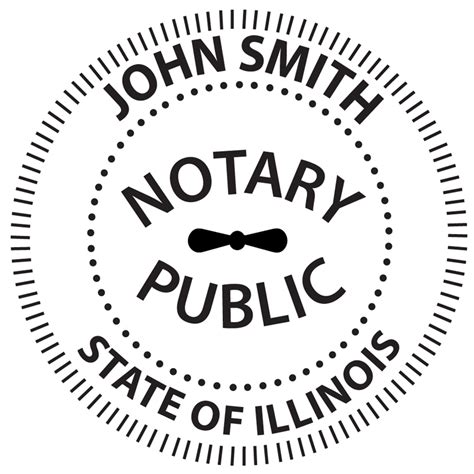 Illinois Notary Public Round Stamp