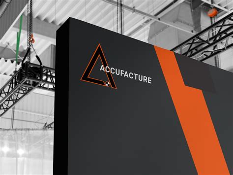 Trade show backdrop design for Accufacture by Sara Free on Dribbble