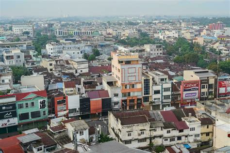 Indonesia, Jakarta, August 12, 2023, Medan city skyline, city ...