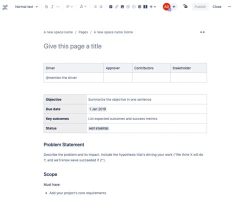 Using Confluence templates and blueprints to better structure your instance