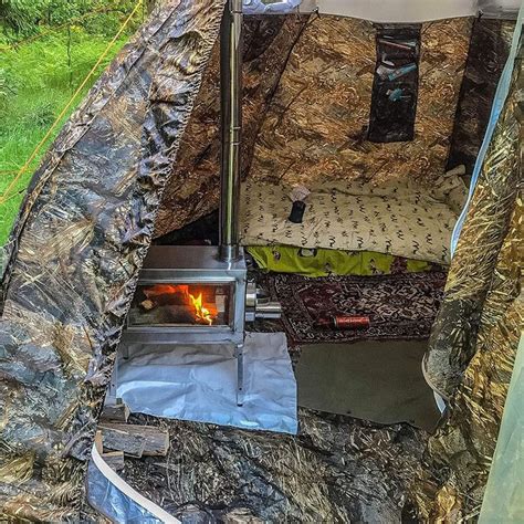 This Ultimate Cold-Weather Camping Tent Has a Built-in Wood Stove ...