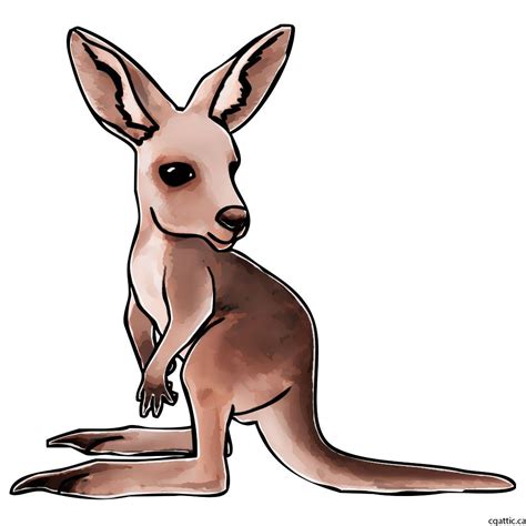 Simple Kangaroo Drawing | Free download on ClipArtMag