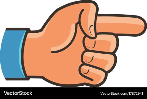 Pointing hand symbol forefinger index finger Vector Image