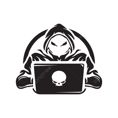 Hooded Skull Hacker Logo Concept Royalty Free Vector Image, 47% OFF