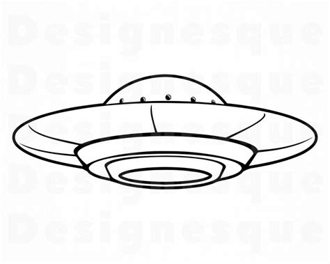 UFO Outline SVG UFO Svg Aliens Svg Spaceship Svg Ufo | Etsy