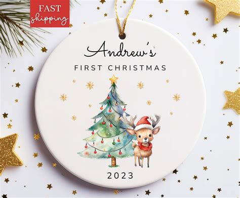 Baby First Christmas Ornament 2023, Personalized First Christmas ...