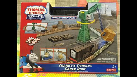 Thomas & Friends Trackmaster Cranky's Spinning Cargo Drop Unboxing by ...