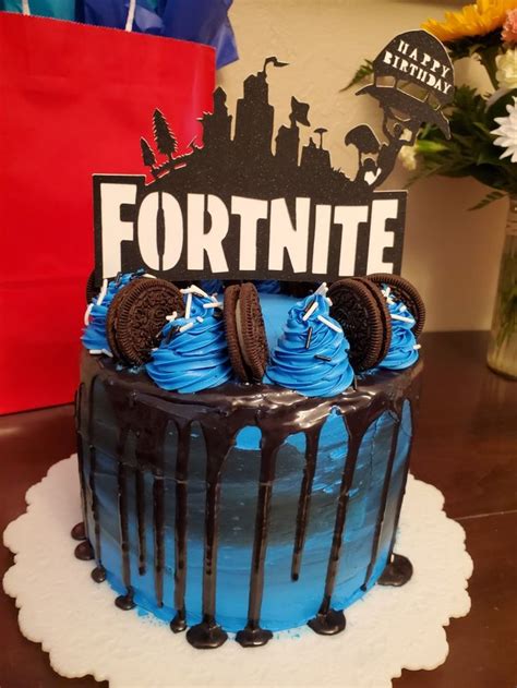 Fortnite Drip Cake | 10th birthday cakes for boys, Diy birthday cake ...