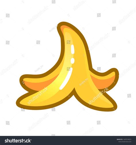 Cartoon Banana Drawing Isolated Banana Peel Stock Vector (Royalty Free ...