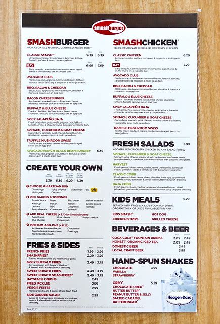 photo - Smashburger Menu | New to Alameda so had to give the… | Flickr